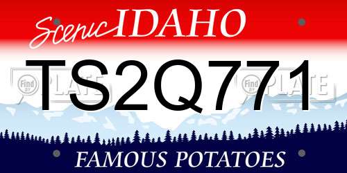 TS2Q771 Idaho License Plate