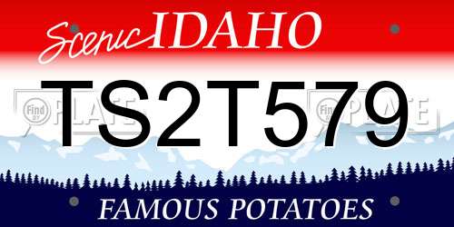 TS2T579 Idaho License Plate