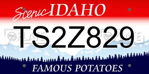 TS2Z829 Idaho License Plate