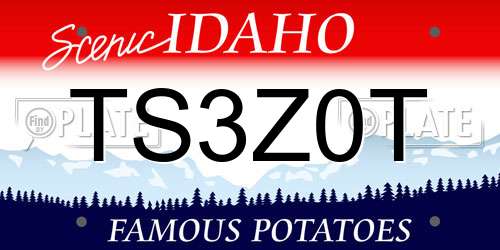 TS3Z0T Idaho License Plate