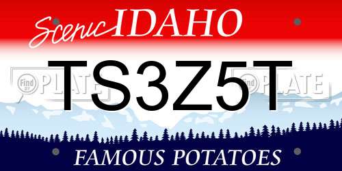 TS3Z5T Idaho License Plate