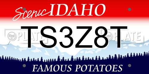 TS3Z8T Idaho License Plate