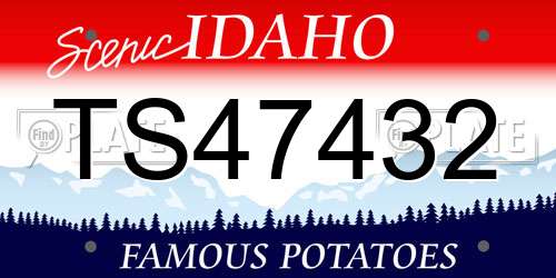 TS47432 Idaho License Plate