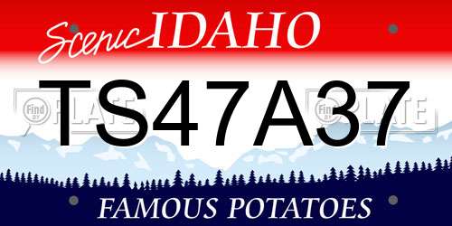 TS47A37 Idaho License Plate