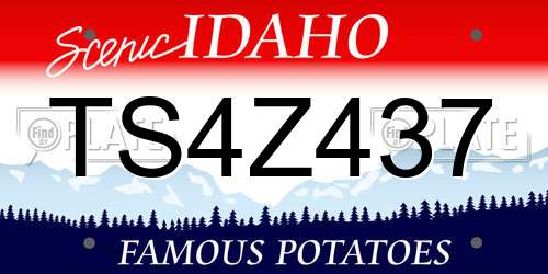 TS4Z437 Idaho License Plate