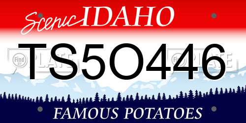 TS5O446 Idaho License Plate