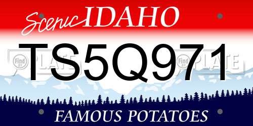 TS5Q971 Idaho License Plate