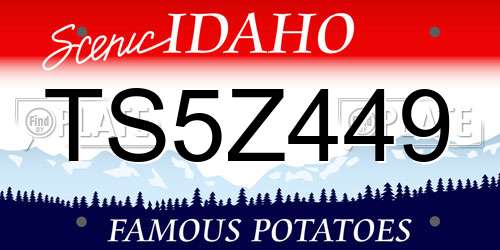 TS5Z449 Idaho License Plate