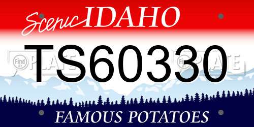 TS60330 Idaho License Plate