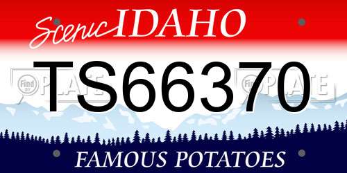 TS66370 Idaho License Plate