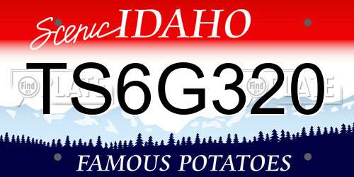 TS6G320 Idaho License Plate