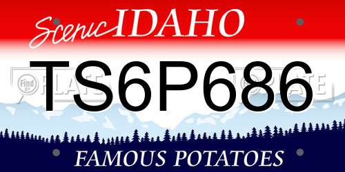 TS6P686 Idaho License Plate