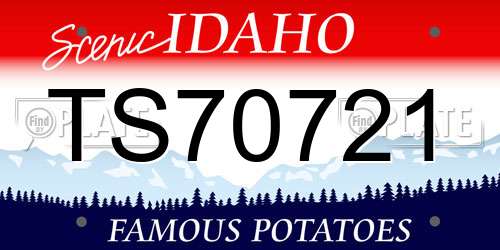 TS70721 Idaho License Plate