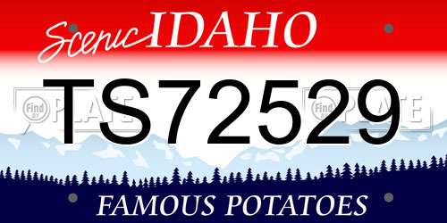 TS72529 Idaho License Plate