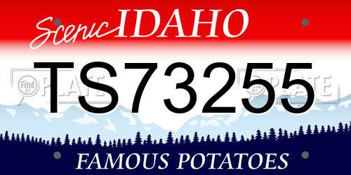 TS73255 Idaho License Plate