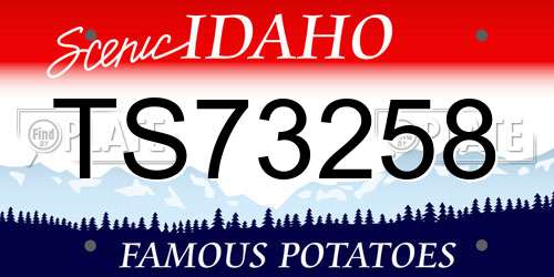 TS73258 Idaho License Plate