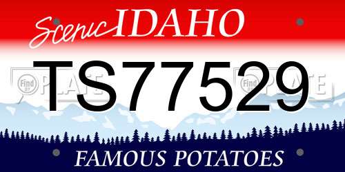 TS77529 Idaho License Plate