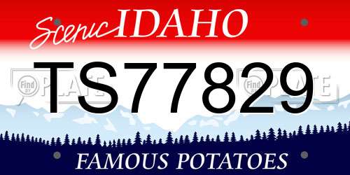 TS77829 Idaho License Plate