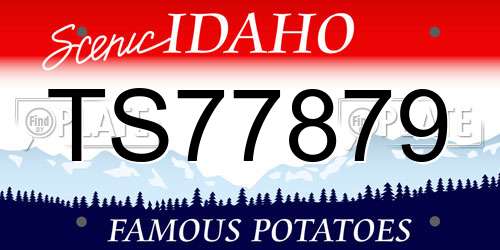 TS77879 Idaho License Plate