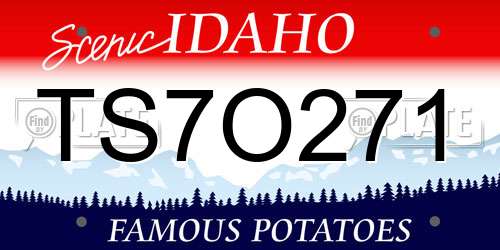 TS7O271 Idaho License Plate