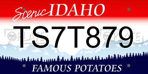 TS7T879 Idaho License Plate