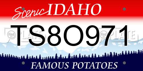 TS8O971 Idaho License Plate