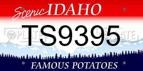 TS9395 Idaho License Plate