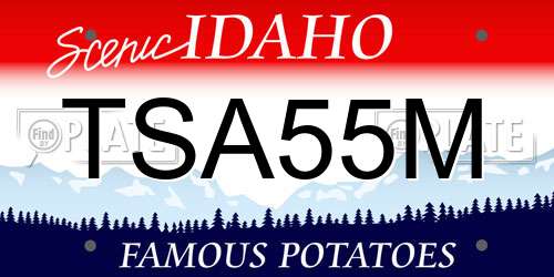 TSA55M Idaho License Plate
