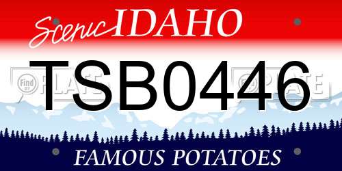 TSB0446 Idaho License Plate