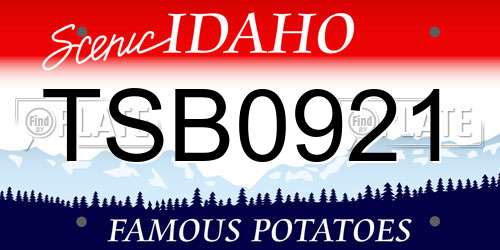 TSB0921 Idaho License Plate