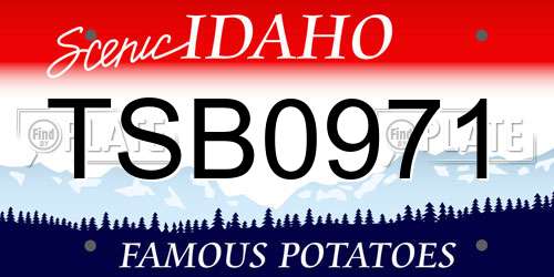 TSB0971 Idaho License Plate