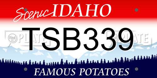 TSB339 Idaho License Plate