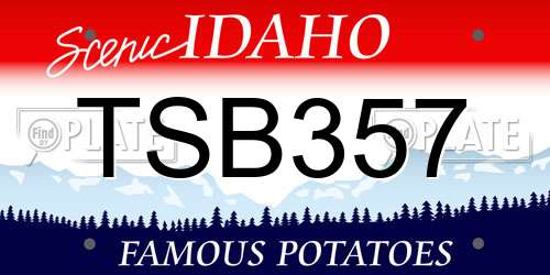 TSB357 Idaho License Plate