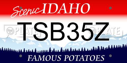 TSB35Z Idaho License Plate