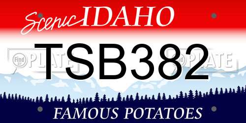 TSB382 Idaho License Plate
