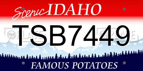TSB7449 Idaho License Plate
