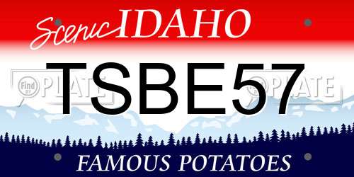 TSBE57 Idaho License Plate