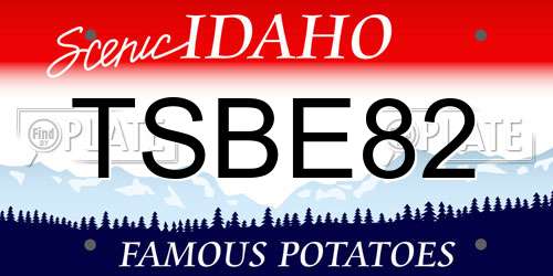 TSBE82 Idaho License Plate