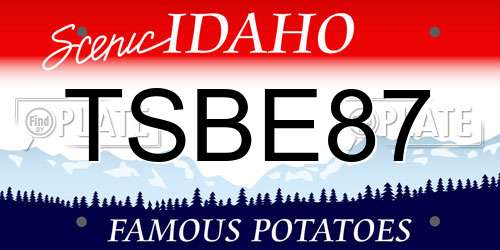 TSBE87 Idaho License Plate