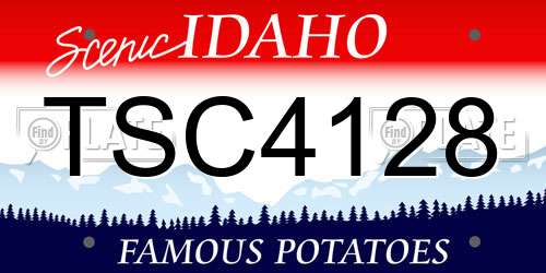 TSC4128 Idaho License Plate