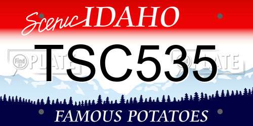 TSC535 Idaho License Plate