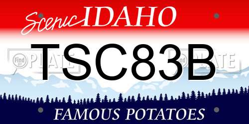 TSC83B Idaho License Plate