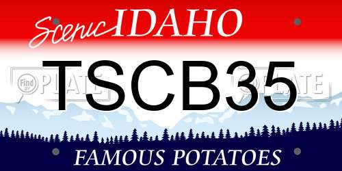 TSCB35 Idaho License Plate