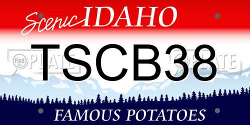 TSCB38 Idaho License Plate