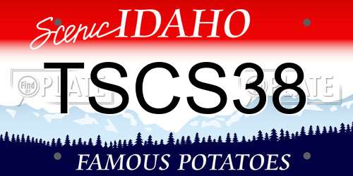 TSCS38 Idaho License Plate