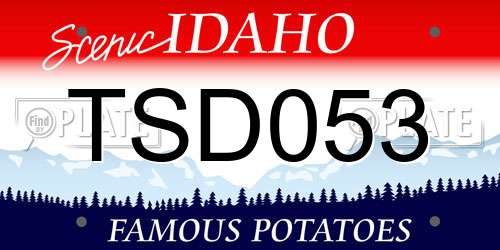 TSD053 Idaho License Plate
