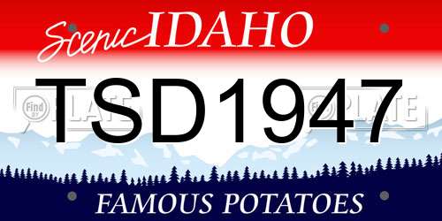 TSD1947 Idaho License Plate