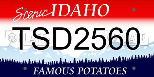 TSD2560 Idaho License Plate