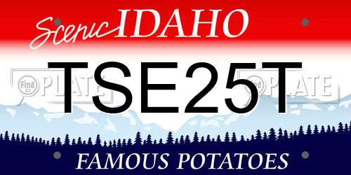 TSE25T Idaho License Plate