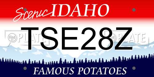 TSE28Z Idaho License Plate